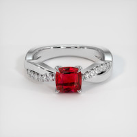 1.37 Ct. Ruby Ring, Platinum 950 1