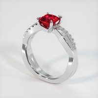 1.37 Ct. Ruby Ring, Platinum 950 2