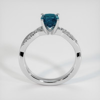 1.69 Ct. Greenish Blue Sapphire Ring, Platinum 950 3
