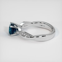 1.69 Ct. Greenish Blue Sapphire Ring, Platinum 950 4