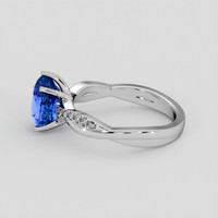 2.07 Ct. Blue Sapphire Ring, Platinum 950 4