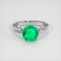2.71 Ct. Emerald Ring, Platinum 950 1