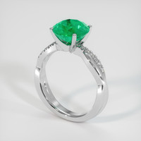 2.71 Ct. Emerald Ring, Platinum 950 2