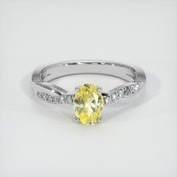 0.79 Ct. Yellow Sapphire Ring, Platinum 950 1