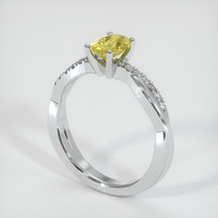 0.79 Ct. Yellow Sapphire Ring, Platinum 950 2