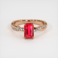 2.06 Ct. Ruby Ring, 14K Rose Gold 1