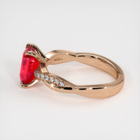 2.06 Ct. Ruby Ring, 14K Rose Gold 4