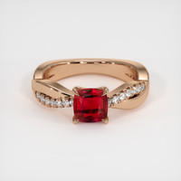 1.37 Ct. Ruby Ring, 14K Rose Gold 1