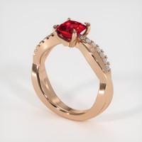 1.37 Ct. Ruby Ring, 14K Rose Gold 2
