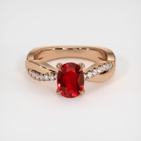 2.12 Ct. Ruby Ring, 14K Rose Gold 1