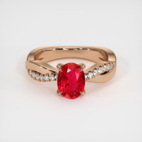 1.22 Ct. Ruby Ring, 14K Rose Gold 1