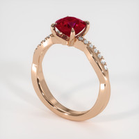 1.49 Ct. Ruby Ring, 14K Rose Gold 2