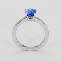 2.07 Ct. Blue Sapphire Ring, 10K White Gold 3
