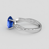 2.07 Ct. Blue Sapphire Ring, 10K White Gold 4