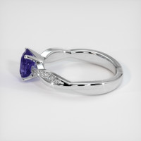 0.85 Ct. Bluish Purple Sapphire Ring, 10K White Gold 4