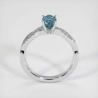 1.03 Ct. Bluish Green Sapphire Ring, 10K White Gold 3