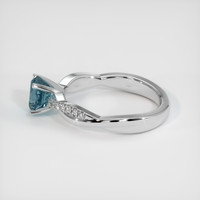 1.03 Ct. Bluish Green Sapphire Ring, 10K White Gold 4