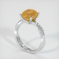 5.83 Ct. Yellow Sapphire Ring, 14K White Gold 2