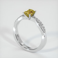 0.85 Ct. Sapphire Ring, 14K White Gold 2