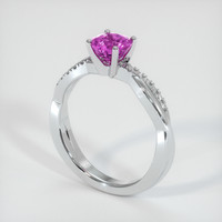 2.20 Ct. Sapphire Ring, 14K White Gold 2