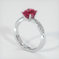 2.06 Ct. Sapphire Ring, 14K White Gold 2