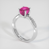 2.61 Ct. Ruby Ring, 14K White Gold 2
