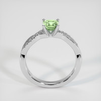 0.85 Ct. Green Sapphire Ring, 14K White Gold 3