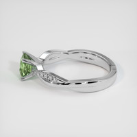 0.85 Ct. Green Sapphire Ring, 14K White Gold 4