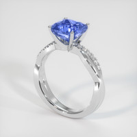 4.08 Ct. Sapphire Ring, 14K White Gold 2