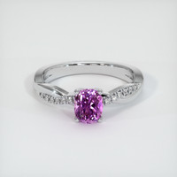 1.06 Ct. Purple Sapphire Ring, 14K White Gold 1