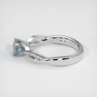 0.60 Ct. Greyish Blue Sapphire Ring, 14K White Gold 4