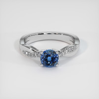 1.20 Ct. Sapphire Ring, 18K White Gold 1