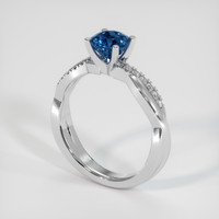 1.20 Ct. Sapphire Ring, 18K White Gold 2