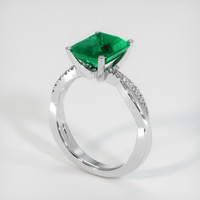 2.36 Ct. Emerald Ring, 18K White Gold 2