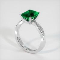 2.53 Ct. Emerald Ring, 18K White Gold 2