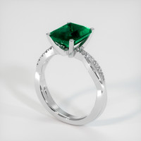 3.28 Ct. Emerald Ring, 18K White Gold 2