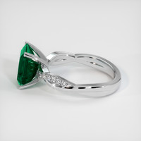 3.28 Ct. Emerald Ring, 18K White Gold 4