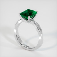 2.73 Ct. Emerald Ring, 18K White Gold 2