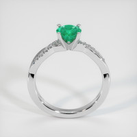 0.73 Ct. Emerald Ring, 18K White Gold 3