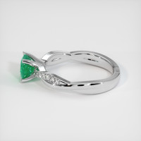 0.73 Ct. Emerald Ring, 18K White Gold 4