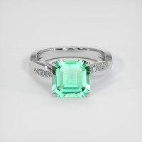 3.29 Ct. Emerald Ring, 18K White Gold 1