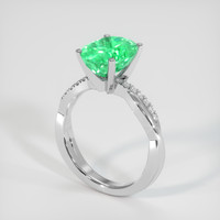2.85 Ct. Emerald Ring, 18K White Gold 2