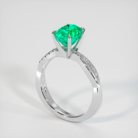 1.97 Ct. Emerald Ring, 18K White Gold 2