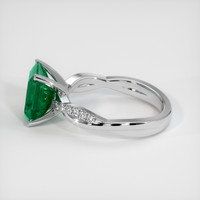 3.75 Ct. Emerald Ring, 18K White Gold 4