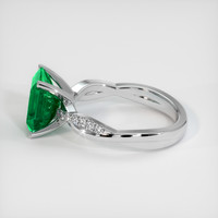 2.96 Ct. Emerald Ring, 18K White Gold 4