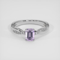 0.97 Ct. Purple Spinel Ring, 18K White Gold 1
