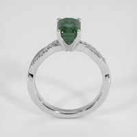 2.53 Ct. Bluish Green Sapphire Ring, 18K White Gold 3