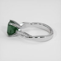 2.53 Ct. Bluish Green Sapphire Ring, 18K White Gold 4