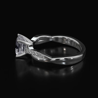 1.59 Ct. White Sapphire Ring, 18K White Gold 4