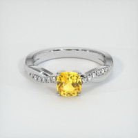 0.88 Ct. Sapphire Ring, 18K White Gold 1
